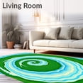 thumbnail image 2 of ODIKA 2'x3' Machine Washable Non-Slip Area Rug, Christmas Latch Decorative Snowstorm Swirl Cushion Project High Traffic Rug, Green, 626635, 2 of 7