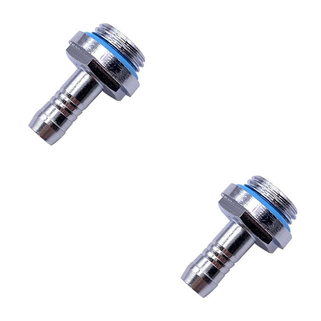 Wisewang 6 PCS Water Cooling Two-Touch Fitting G1/4 Thread Barb Connector for PC Water Cooling System Accessory for Tube Barb Fitting No.03 2Set