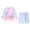 Light Blue, variant on uikmnh UPF 50 Long Sleeve 2 Piece Swimsuit Set with Rash Guard and Mid Length Pants for Toddler Girls Sun Protective Beach Outfit Size:2-3 Years