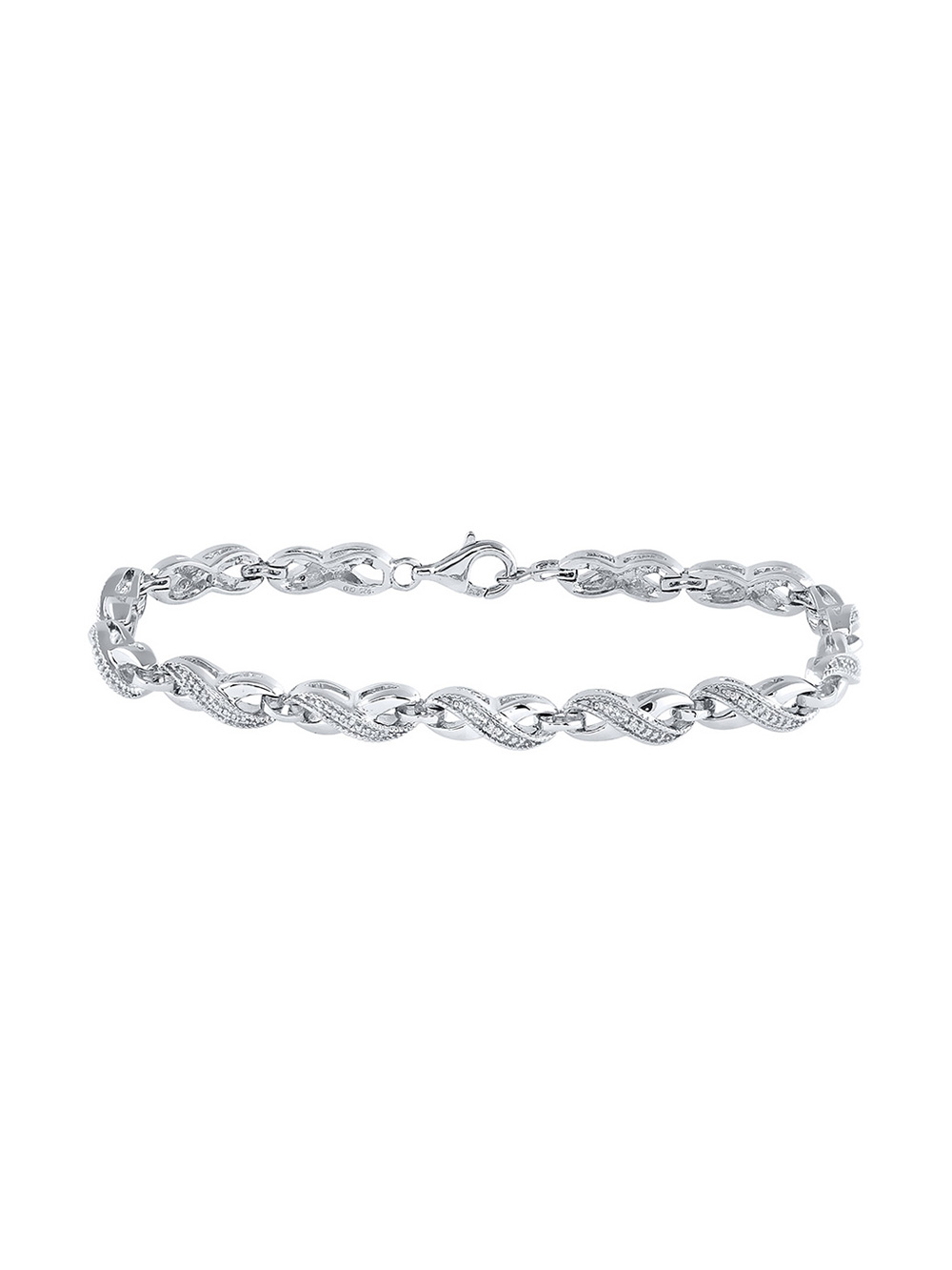 Round Diamond Infinity Bracelet .01 