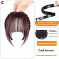 thumbnail image 3 of Natural Forehead Wig Bangs Fishbone Braid Headband With Sideburns Light New O0, 3 of 3