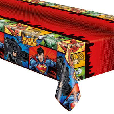 9 Plates and Luncheon Napkins with Birthday Candles Bundle for 16 Superman Heroes Party Supplies Pack Serves 16