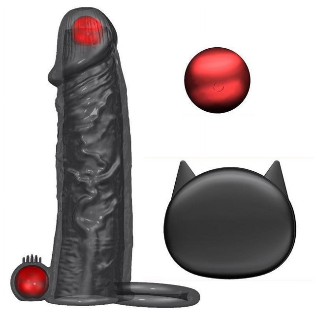 Control remoto de carga, 10 frecuencias, pene, conjunto de pene alargado, engrosado, doble vibración, glande, marido y mujer, resonancia, pene, suministros para adultos