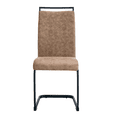 thumbnail image 6 of Tcbosik Modern Upholstered Dining Chairs Set of 2, Accent Side Chair, Comfy Chair with Metal Legs for Living Room, Kitchen, Brown, 6 of 9