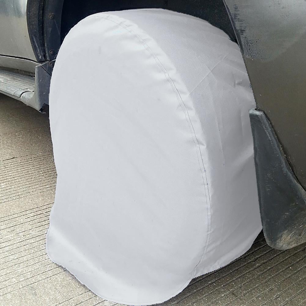 Tire Cover,4Pcs 27-29 Wheel Tire Tyre Silver Protection Cover Compatible With Car Jeep RV SUV Truck Trailer