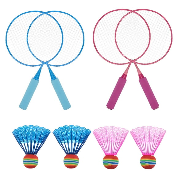 8 Pcs Badminton Racket Badminton Training Tool Outdoor Sports Playing Toy Set for Children (2 Racket, 2 Badminton Balls)