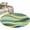Yellow, variant on Teal Green Ombre Round Area Rug 3Ft Washable Small Circle Rugs for Kitchen Entryway, Modern Abstract Moire Wave Striped Non-Slip Carpet Floor Mats Indoor Outdoor Carpet Runner Aesthetic Home Decor