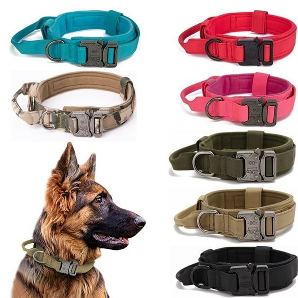 Durable Tactical Dog Collar Leash Military Heavy Duty For Medium Large Dogs Collars German Shepherd Walking Training Accessories qym unisex Bodega Aurrera en linea