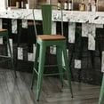 thumbnail image 4 of Flash Furniture Kai Commercial Grade Square Durable Vertical Back Bar Height Stool, Green, 4 of 13