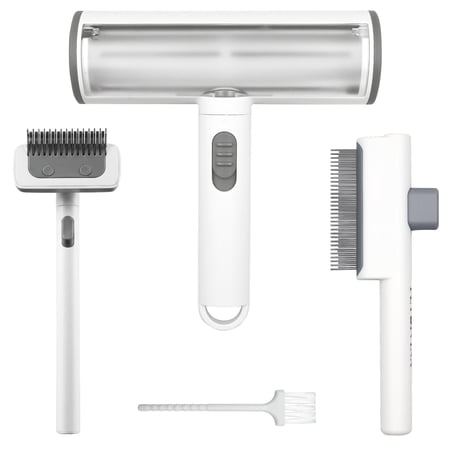 4-Piece Reusable Pet Hair Removal Kit for Cats and Dogs