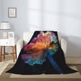 thumbnail image 2 of Throw Blanket for Couch Sofa and Bed, Bioluminescent Underwater Flower Super Soft Plush Throw Blanket, Fuzzy Cuteness Comfy Warm Washable Flannel Blanket & Throws for All Season 60"x50", 2 of 5