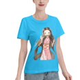 thumbnail image 2 of T-Shirt Basique à Manches Courtes pour Femmes Demon Slayer Blade Nidouzi, 2 of 6