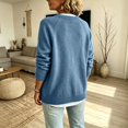 thumbnail image 6 of Breezora Women's Chunky V Neck Cardigan Sweater Loose Fit Open Front Casual Fall Knit Jacket for Layering, 6 of 9