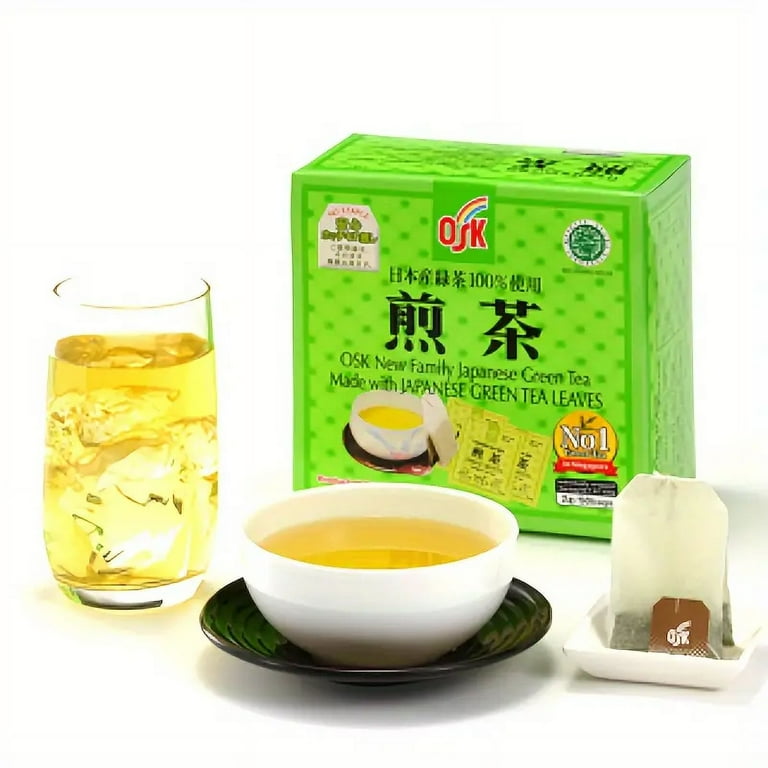 OSK Japanese Green Tea Bags Sencha, 20ct, Hot or Cold Brew