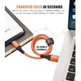 thumbnail image 4 of Cable USB C Sweguard, paquete de 3 unidades, trenzado, 3,1 A, carga rápida, 3 m+2 m+1 m, 4 of 7