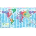 thumbnail image 1 of Cosmographics: Time Zone Wall Map of the World - Large - 56.25 x 34.75 inch Poster - Front Lamination, 1 of 2