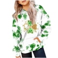 thumbnail image 4 of Fête de la Saint-Patrick Sweat à Capuche pour Garçons, Manches Longues, Imprimé Vert, Polyester Doux, Col Rond, avec Poche avant, pour Âges 3-14, 4 of 6