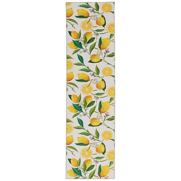 Sumner 2' x 8' Washable Runner, Ivory and Yellow