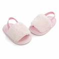 thumbnail image 3 of Baby Sweetie Baby Girls Plush Sandals Summer Open Toe Fur Princess Flats Walking Shoes for Toddler Newborn Infant, 3 of 8