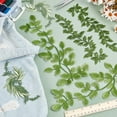 thumbnail image 4 of Polyester Iron on/Sew On Patches Hot Melt Adhesive Cloth Appliques Leaf Sea Green 165~302x70~130x0.9~1mm, 4 of 6