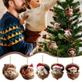 thumbnail image 2 of 5PC Animal Christmas Ornaments 2D Acrylic Seasonal Hangable Decorations for Christmas Tree Home Office Living Room Garden Front Door Wall Mantel Window Wreath,3.14 Inch, 2 of 9