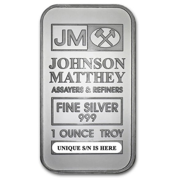 Remis à Neuf Johnson Matthey Assayers & Refiners 1 Oz.999 Fine Silver Bar