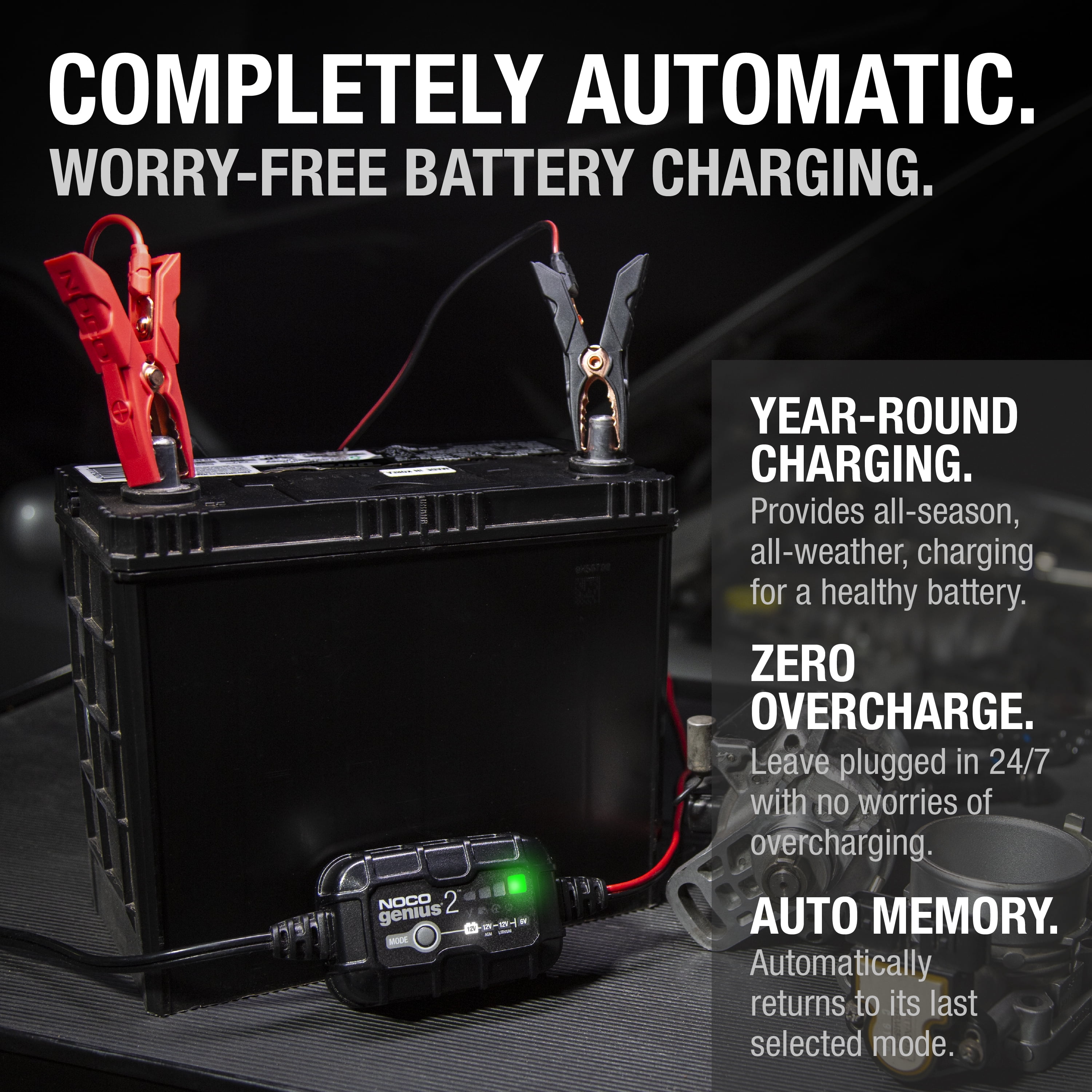 NOCO Company - NOCO GENIUS2X2 6V/12V 2-Bank, 4-Amp Smart Battery