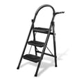 thumbnail image 1 of Escalera De Acero Tubular Tipo Tijera Plegable 3 Escalones Negro, 1 of 6