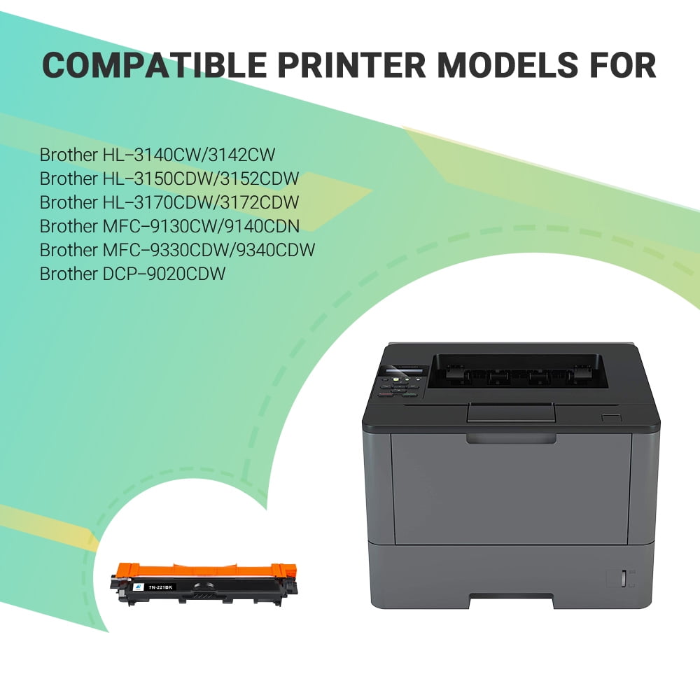 Valuetoner Compatible Toner Cartridge Replacement for Brother TN225 Toner  Cartridges TN 225 TN221 to use with HL-3140CW HL-3170CDW MFC-9330CDW