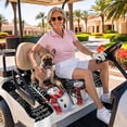 thumbnail image 3 of Golf Cart Seat Covers for 2 Seater,Black Christmas Microfiber Cart Seat Towel Blanket,Winter Snowman Xmas Tree Snowflake Absorbent Breathable Non Slip Bench Seats Protector for Golf Course 51"x31", 3 of 9