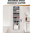 thumbnail image 5 of FOUKUS Over The Door Organizer with 6 Large Clear Pockets 12 Mesh Side Pockets - 50LB Heavy Duty Behind Door Storage, Door Hanging Storage for Closet Bathroom Pantry Nursery Laundry, 5 of 8