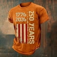thumbnail image 2 of 250Th Anniversary Usa Shirt Anniversary Graphic T Shirt Patriotic Commemorative Comfortable Casual Mens Tees Orange XXXL, 2 of 4