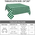 thumbnail image 2 of Square Tablecloth 60 x 60 Inch, Classic Green Buffalo Plaid Square Tablecloth Soft Table Cover Polyester Table Cloth for Dining, Party, Buffet, Wedding, 2 of 8