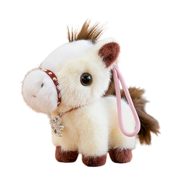 Little Pony Plush Toy 2026 Year of the Horse Mascot Stuffed Doll Pendant Soft Fabric Hanging Ornament for Lunar New Year Decorations, Thoughtful Gift for Family and Friends