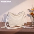 thumbnail image 4 of Bolso de mano Montana West Hobo de cuero vegano beige MWW16-1022BG, 4 of 6