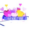 thumbnail image 5 of Tarjeta emergente con texto "Te amo" en forma de corazón 3D, ideal para el Día de San Valentín, para madres y para un feliz aniversario con sobre., 5 of 5