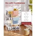 thumbnail image 2 of Sakugi Clothes Drying Rack, Foldable Metal Laundry Dryer for Outdoor, Balcony & Laundry Room Organization, White, 29.2" x 11.2" x 37.0", 2 of 9