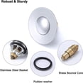 thumbnail image 3 of Pop Up Sink Plugs Replacement Bath Plug Bathroom Wash Basin Sink Waste Stainless, 3 of 4