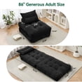 thumbnail image 3 of BEHOST 4 Pack Adults Convertible Sofa Bed, 3-in-1 Folding Futon Couch Sleeper Chair, Black, 3 of 8