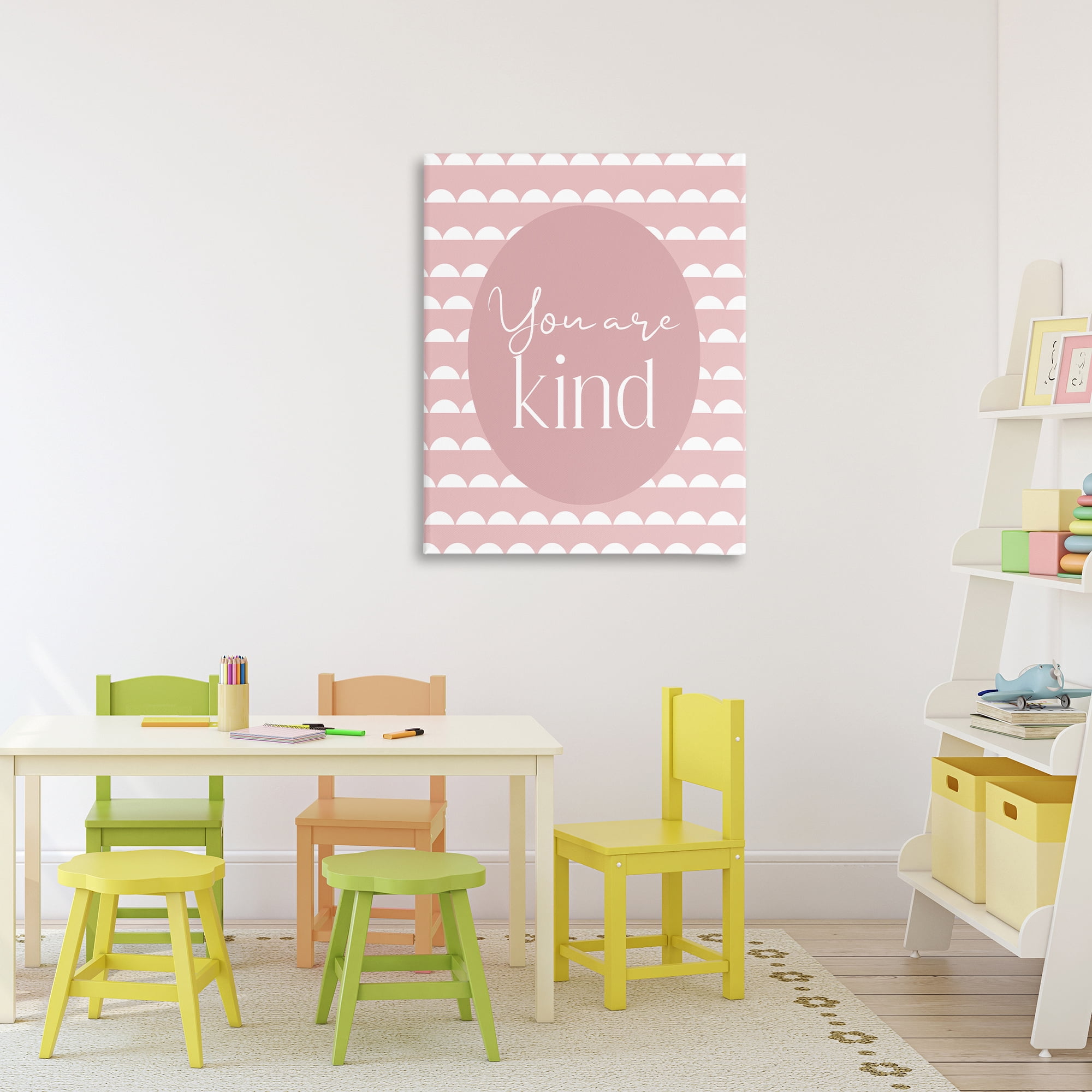 Stupell Industries You Are Kind Blush Pink Canvas Wall Art, design by Christine Simpson Art