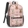 thumbnail image 2 of Highland Cow and Flower Print 17" School Backpacks for Teens,Waterproof Oxford Fabric,S-Shape Padded Straps for School,Travel,Hiking,Camping, 2 of 6