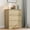 Natural, variant on 3 Drawer Wooden Dresser for Bedroom, Tall Narrow Chest of Drawers with Deep Storage, Modern Closet Organizer with Hidden Handles, Storage Cabinet for Living Room, Hallway, Black