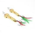thumbnail image 2 of Juego De Cebos De Pesca De Metal Con Vibración, 2 Uds., Kit De Señuelos De Pesca Duros Con Anzuelo, 10g Dorado + 15g Dorado, 2 of 8