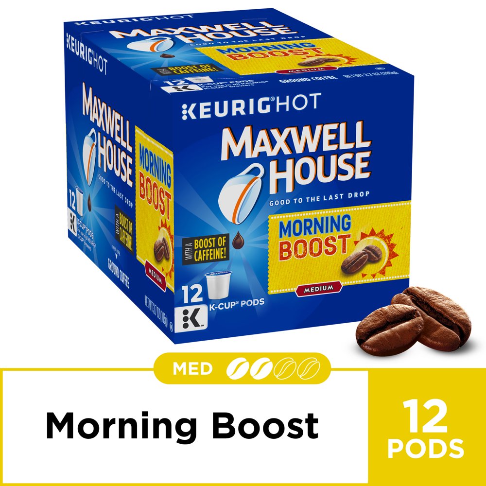 Maxwell House Medium Roast Morning Boost Ground Coffee K Cups