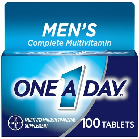 One A Day Men's Multivitamin, Supplement with Vitamins A, C, E, B1, B2, B6, B12,Calcium and Vitamin D, 100