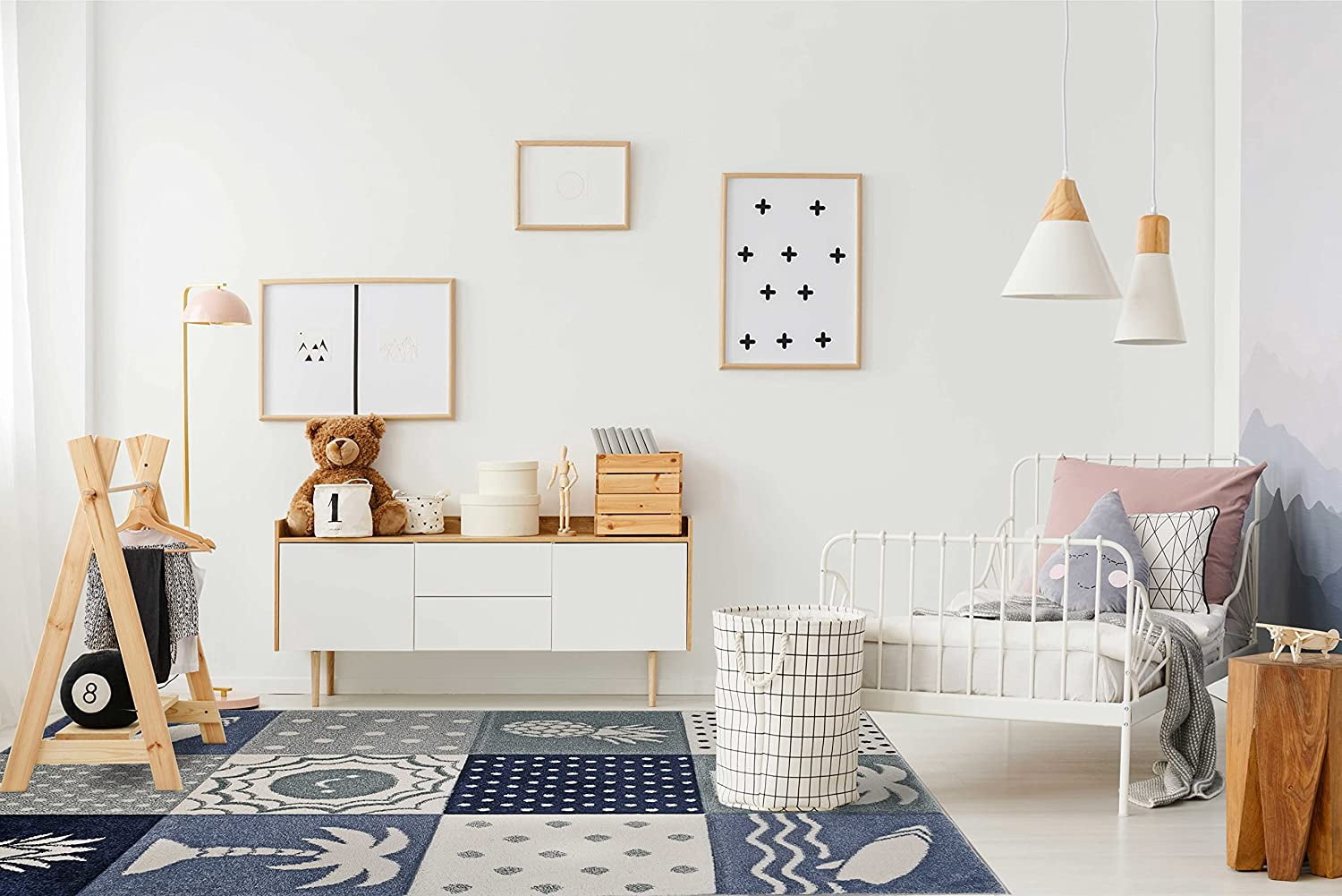 KC Cubs Boy & Girl Modern Decor Multicolor Area Rug and Carpet Collection for Kids, Toddlers and Baby Nursery, Island Vibes