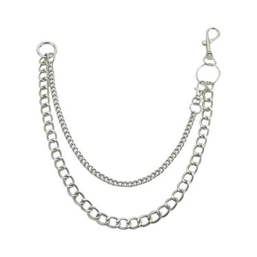 Grevosea Wallet Chain For Women & Men - Rhinestone Flower Pearl Punk Jean Chain