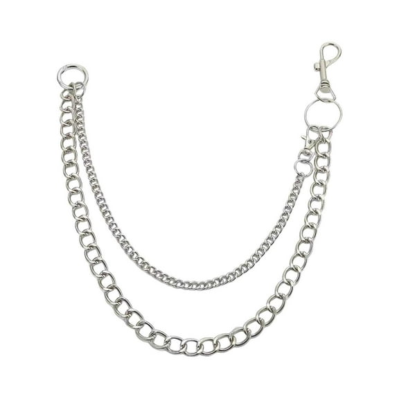 Olilia Hop Pants Jean Chain Goth Punk Silver Trousers Chains Metal Thick Wallet Pocket Chains Silver Keychains Body Jewelry For Men And Women Jewelry Gifts for Girls Womens