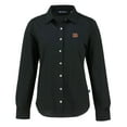 thumbnail image 2 of Women's Cutter & Buck Black Cincinnati Bengals  Advantage Eco Soft Pique Tri-Blend Long Sleeve Button-Up Shirt, 2 of 3