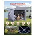 thumbnail image 2 of Gazebo Screen Tent 12x12 ft, 6-Sided Camping Canopy, Removable Top, Quick-Set, Bite-Proof Shelter for 8-10 Person Backyard Patio, UV50+ Sun Protection, Grey, 2 of 7